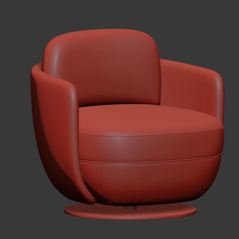 Wittmann Miles Lounge Armchair 3D model CGTrader