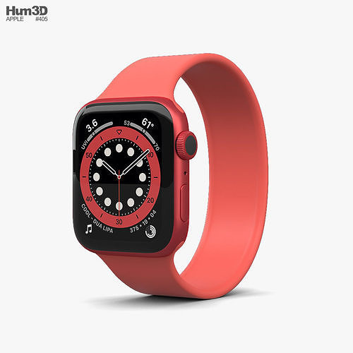 Apple Watch Series 6 44mm Aluminum Red 3D model | CGTrader