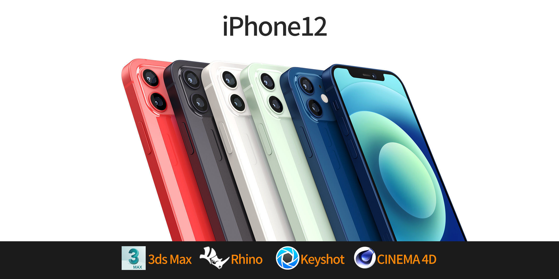 Apple iphone 12 mobile phone 3D model 3D model 3D model