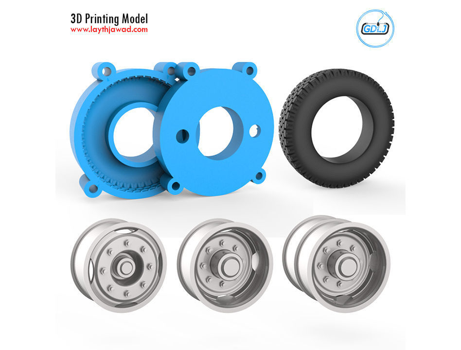 Tire Mold With Standard Wheels 3D model 3D printable CGTrader