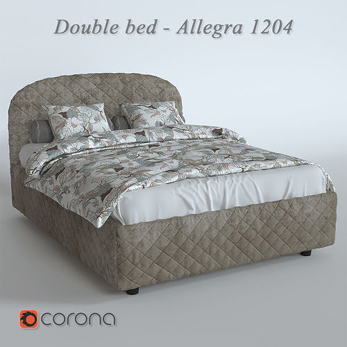 Double bed Allegra 1204 3D model CGTrader