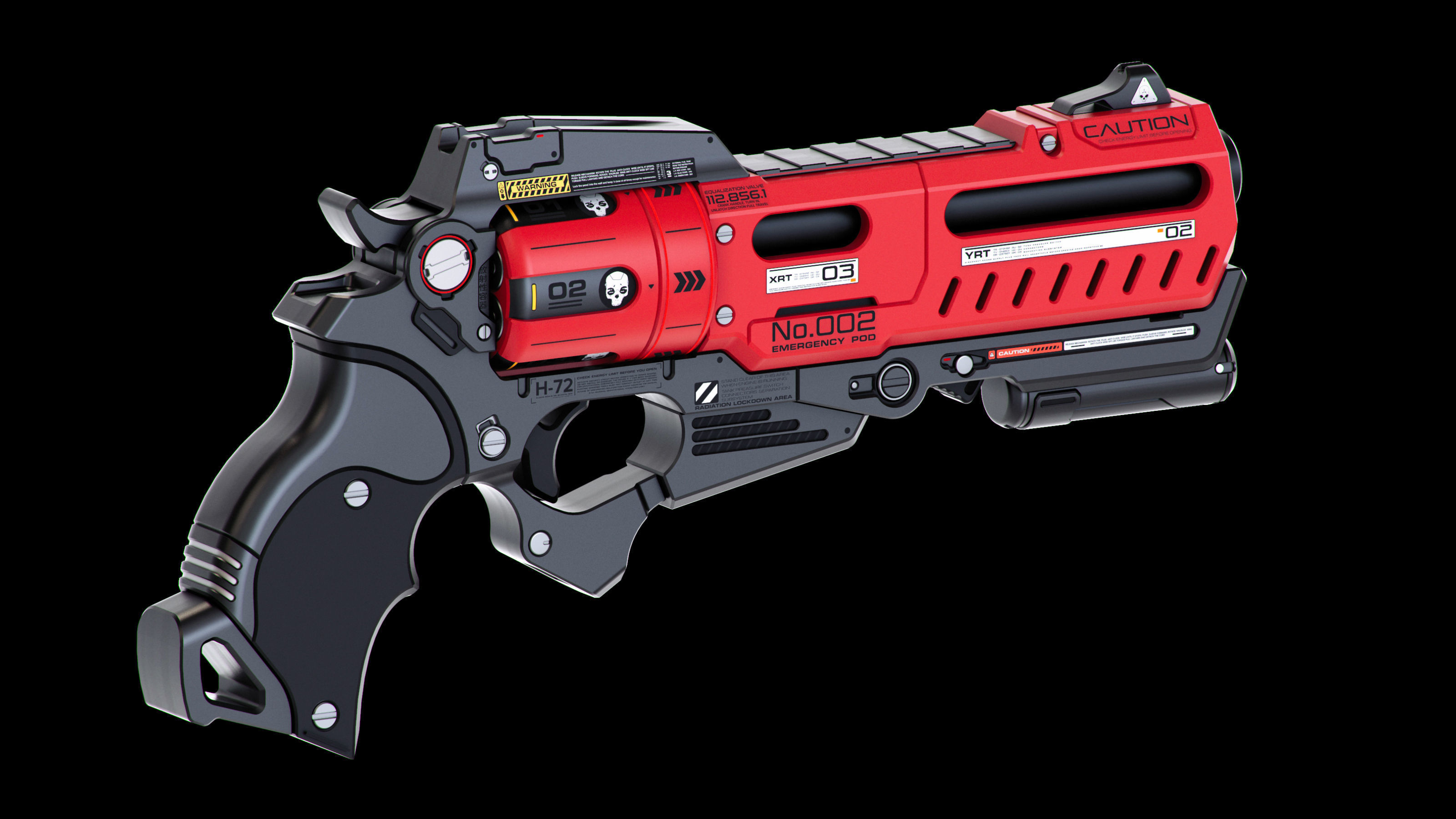 Sci-Fi Guns Set Kitbash 3D model | CGTrader