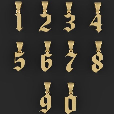 number pendant necklace