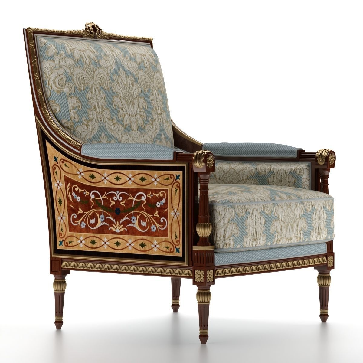 Classic Armchair 3D model CGTrader