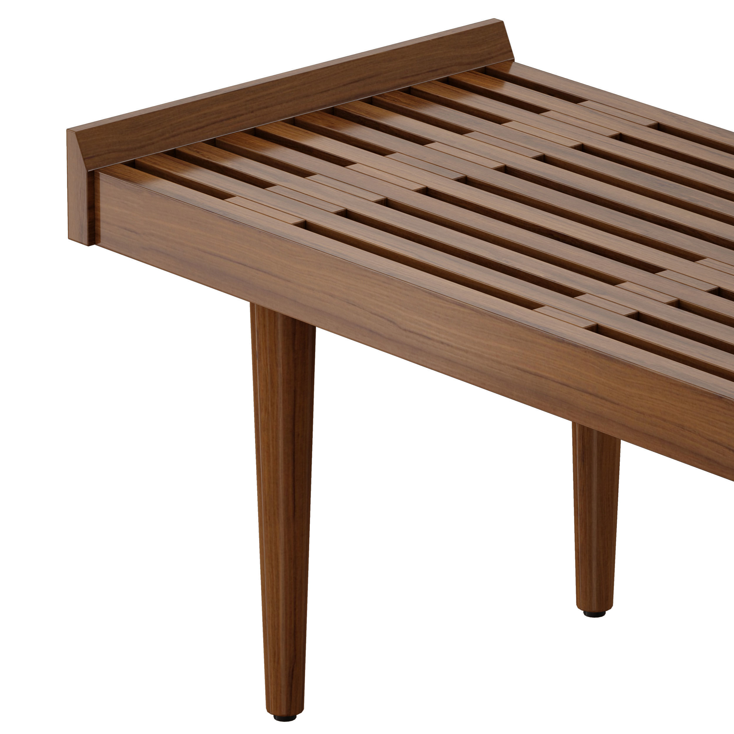 Tate Walnut Slatted Bench Crate and Barrel 3D model CGTrader