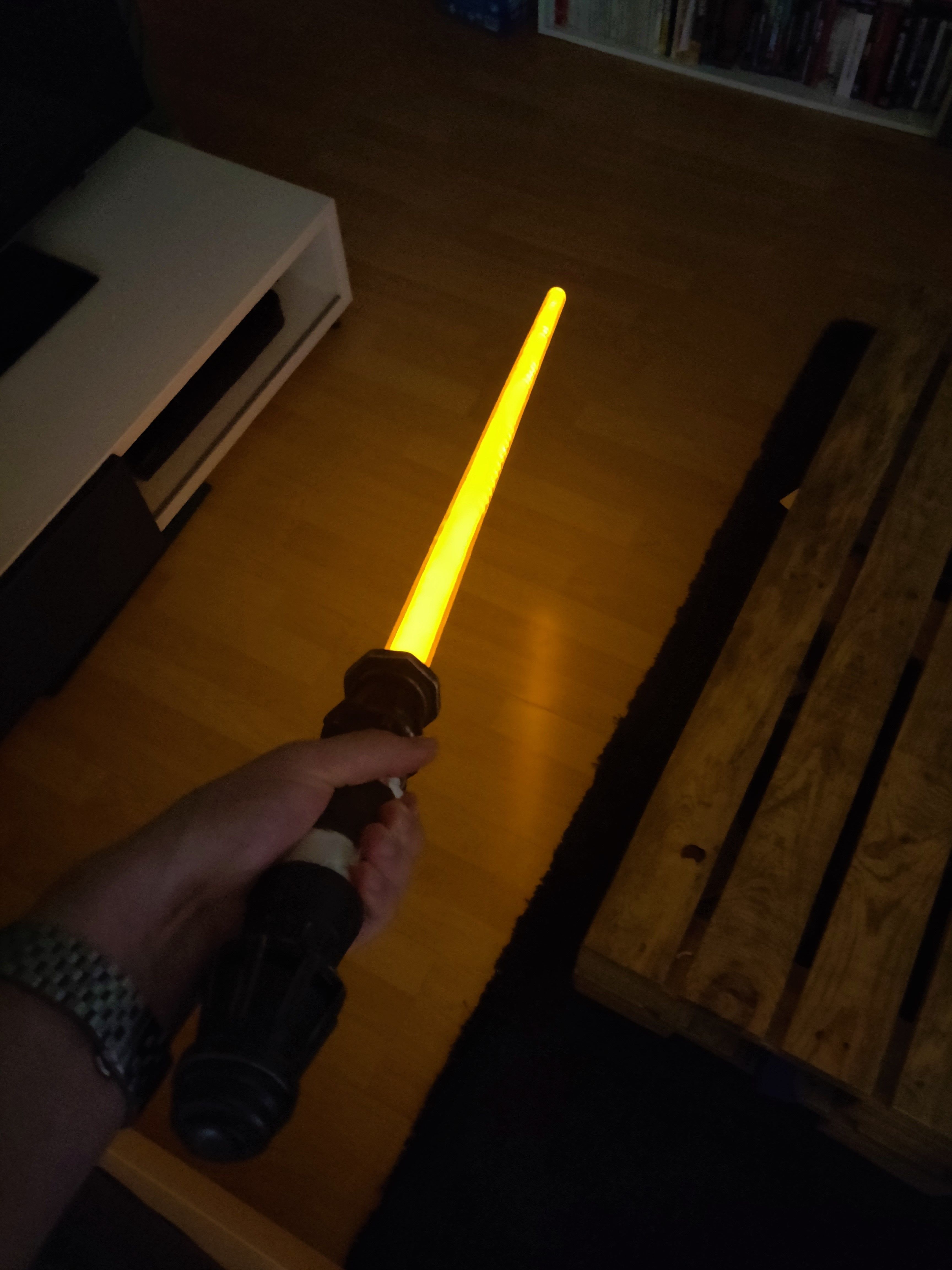 Rey yellow Lightsaber Star Wars 3D model 3D printable CGTrader