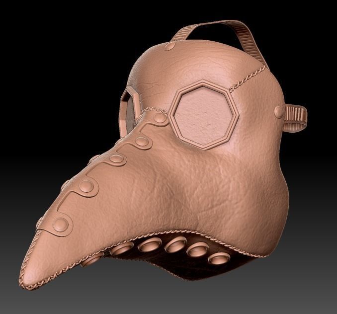 3D Model Printable Plague Doctor Mask VR AR Low poly CGTrader