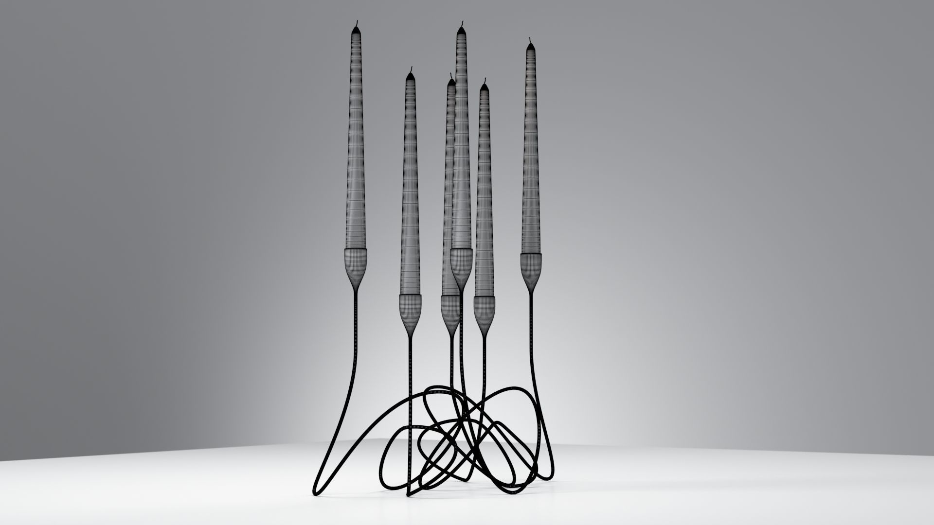 Hold Candle LOOP candelabra Black Blum ChromeGoldPaint Black free 3D