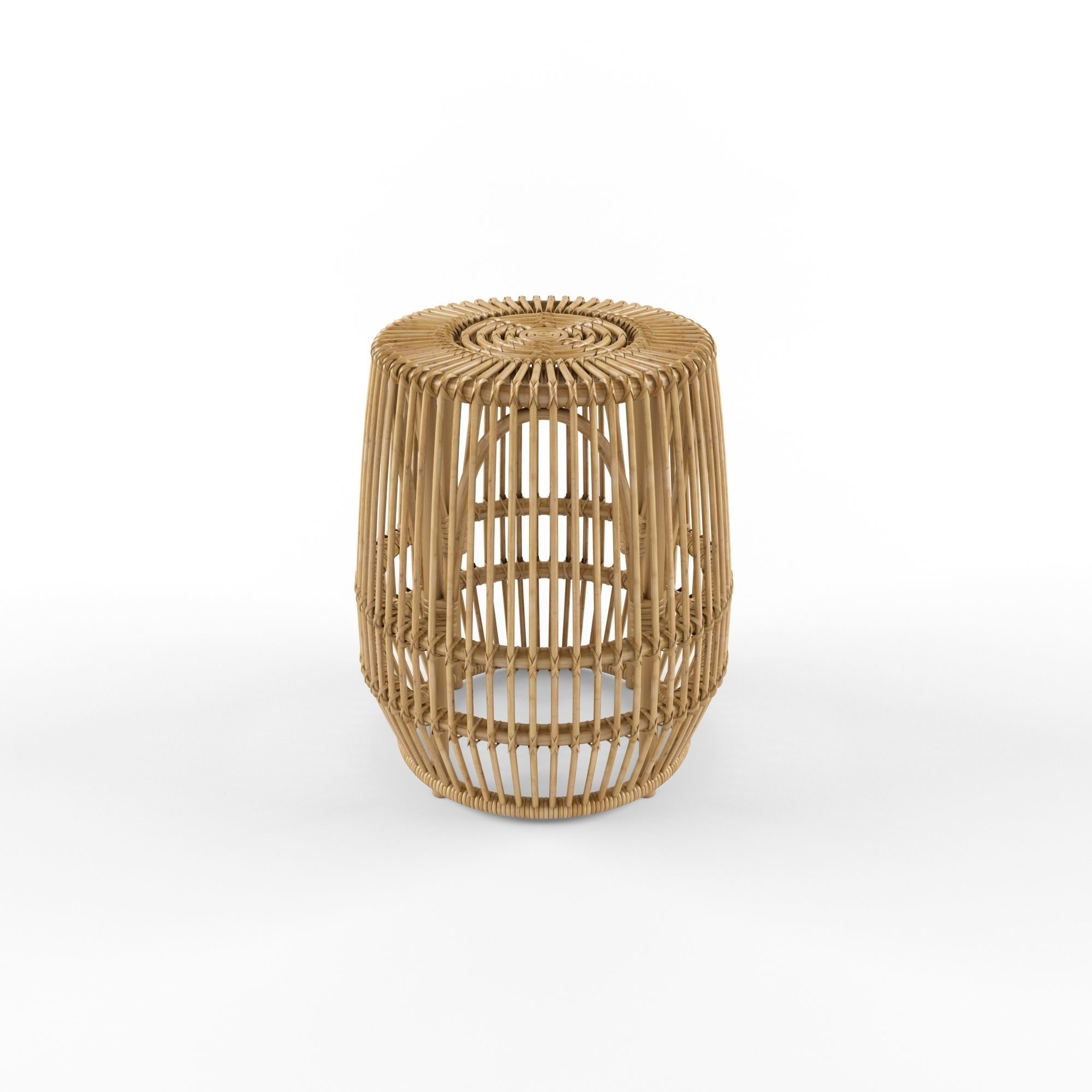 Pyronia Rattan Cage Coffee Table Natural 3D model CGTrader