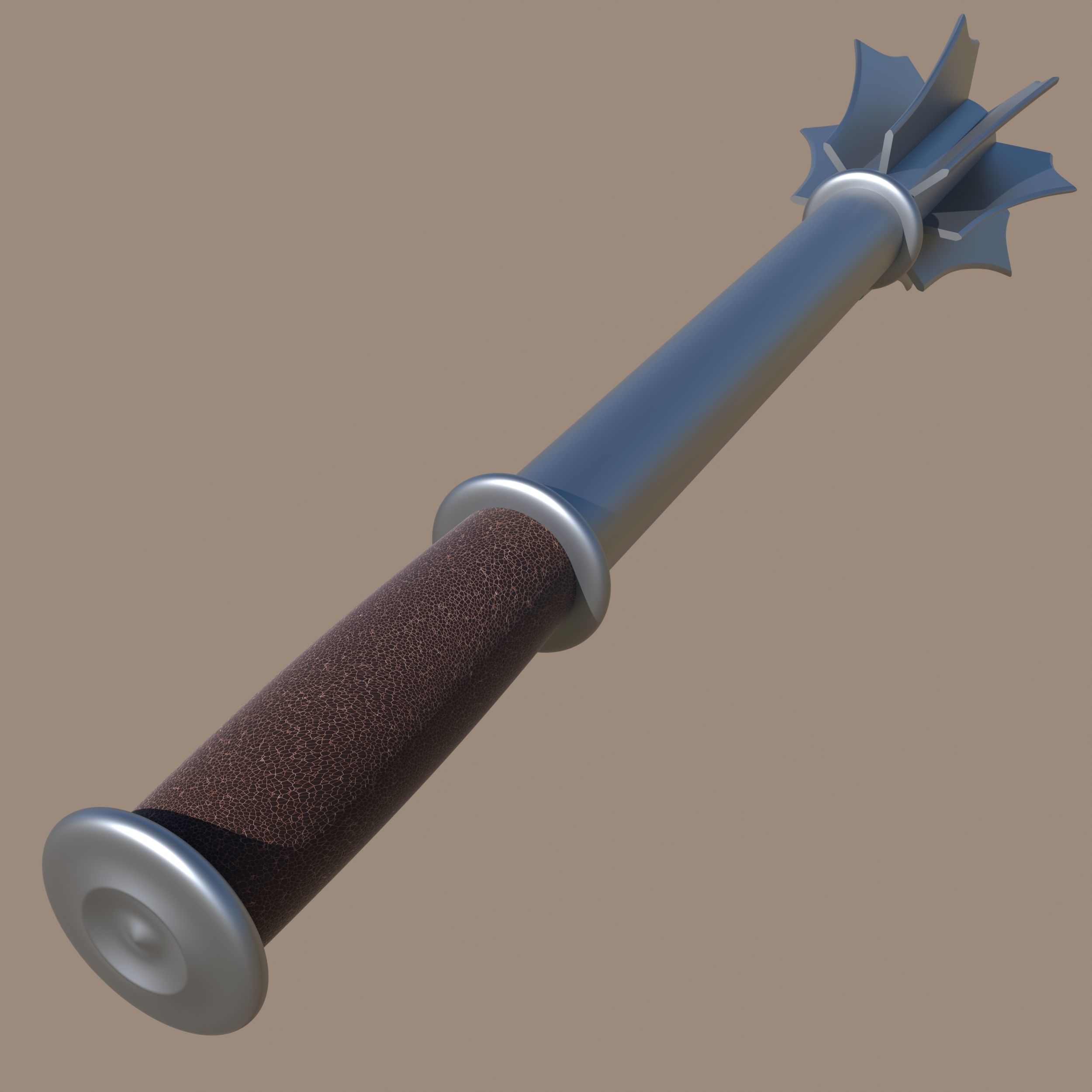Steel Club Mace Blunt Weapon free VR / AR / lowpoly 3D model CGTrader