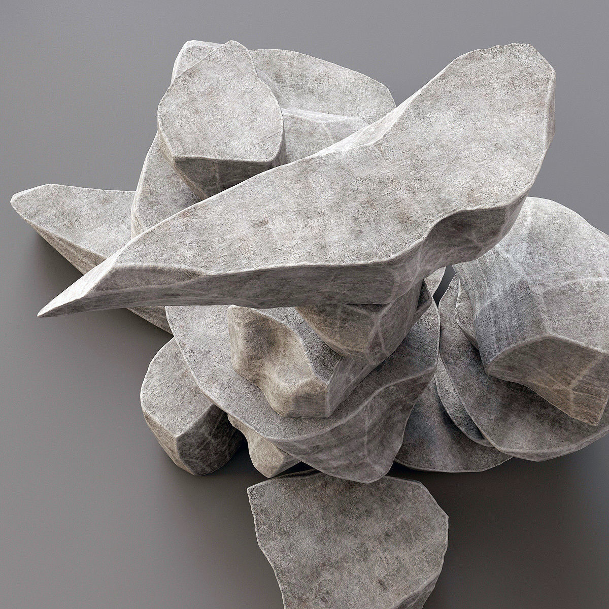 Rock stone plate splinter n1 3D model | CGTrader