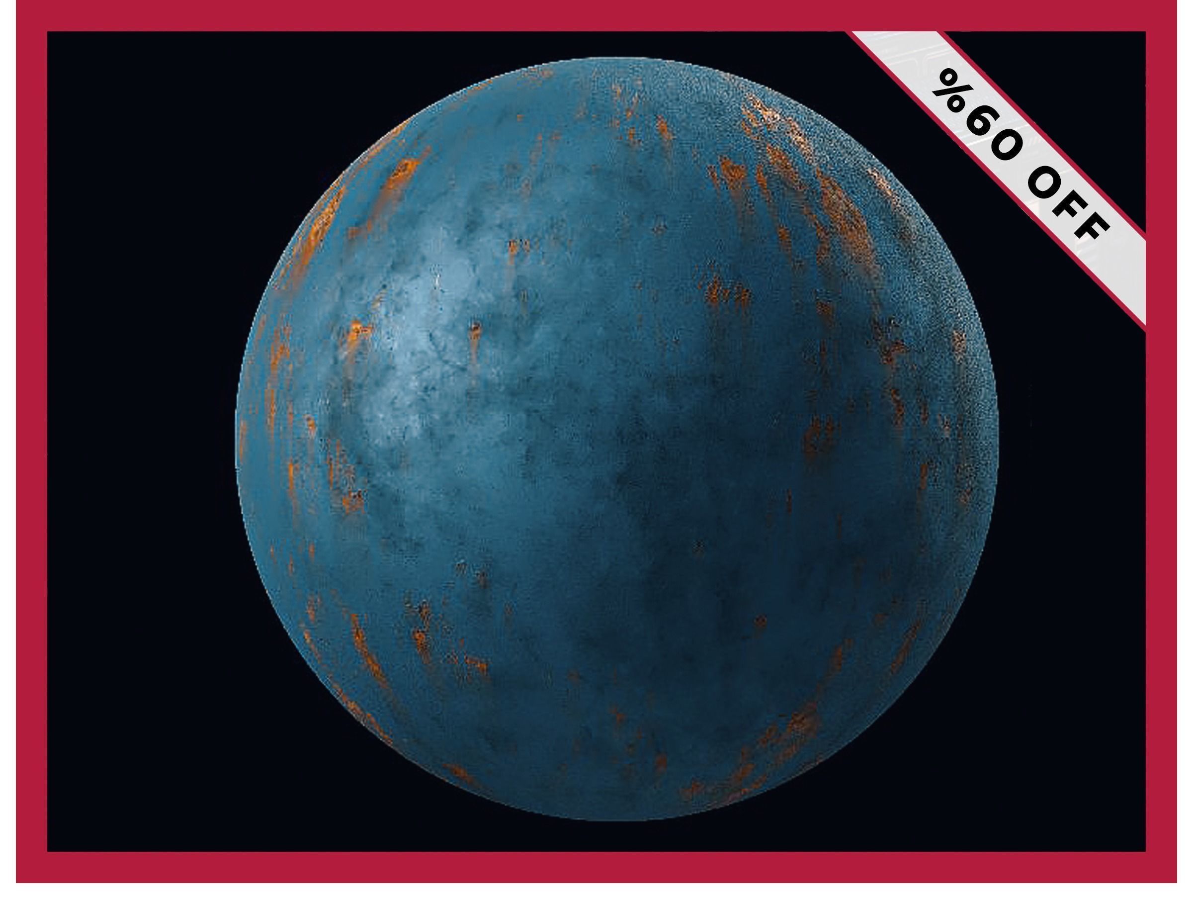 Metal Metallic Steel Painted Rust 3D model 2