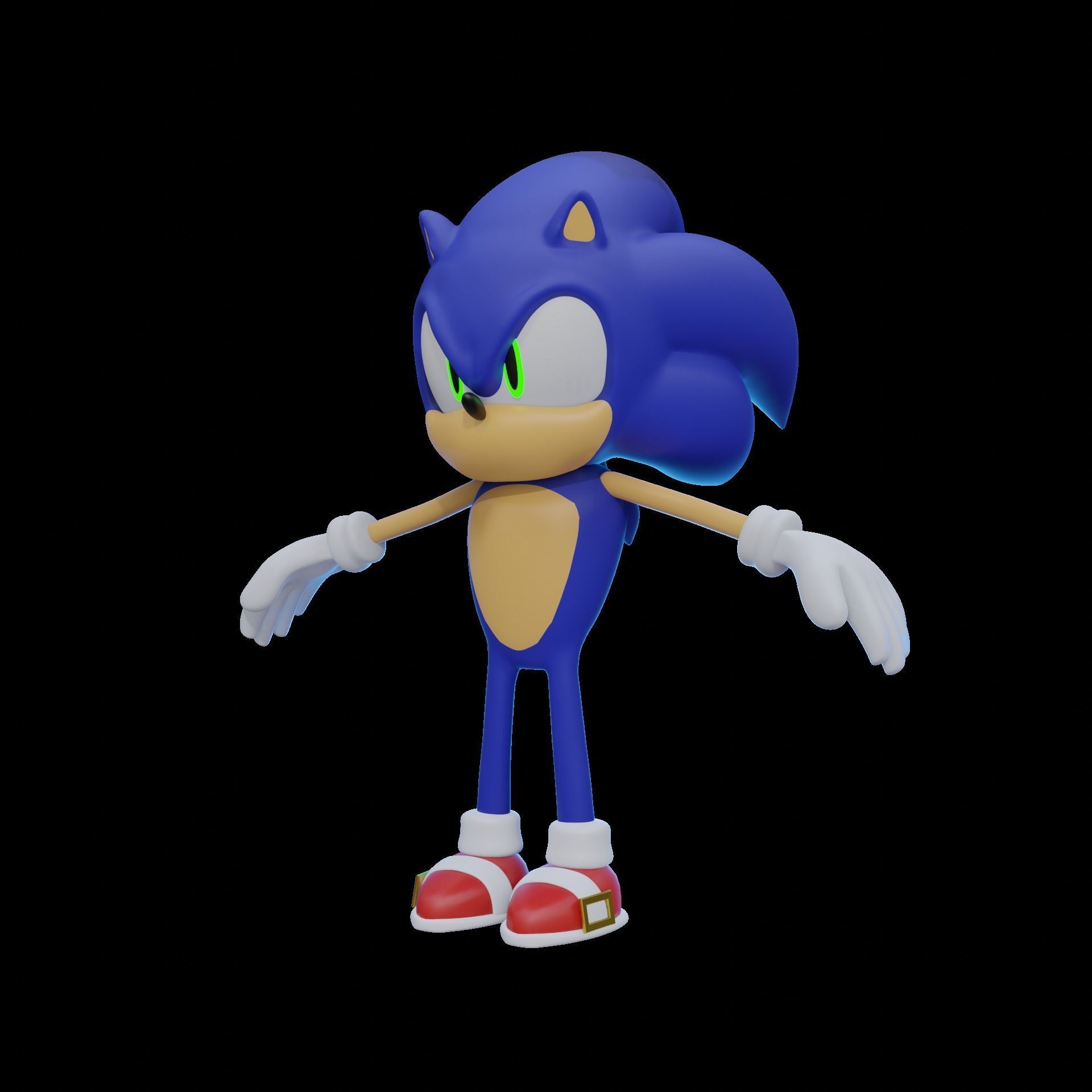 Cg Sonic Rig Sonic the Hedgehog 3D model rigged | CGTrader