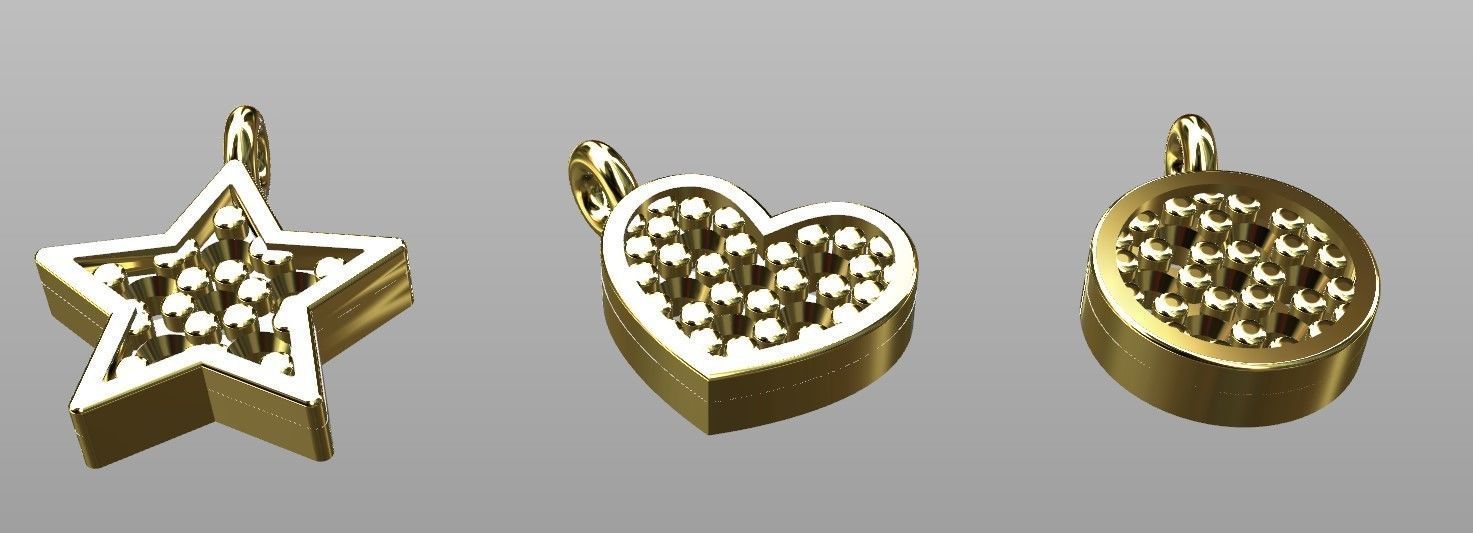 Small jewellery charms 3D model 3D printable | CGTrader