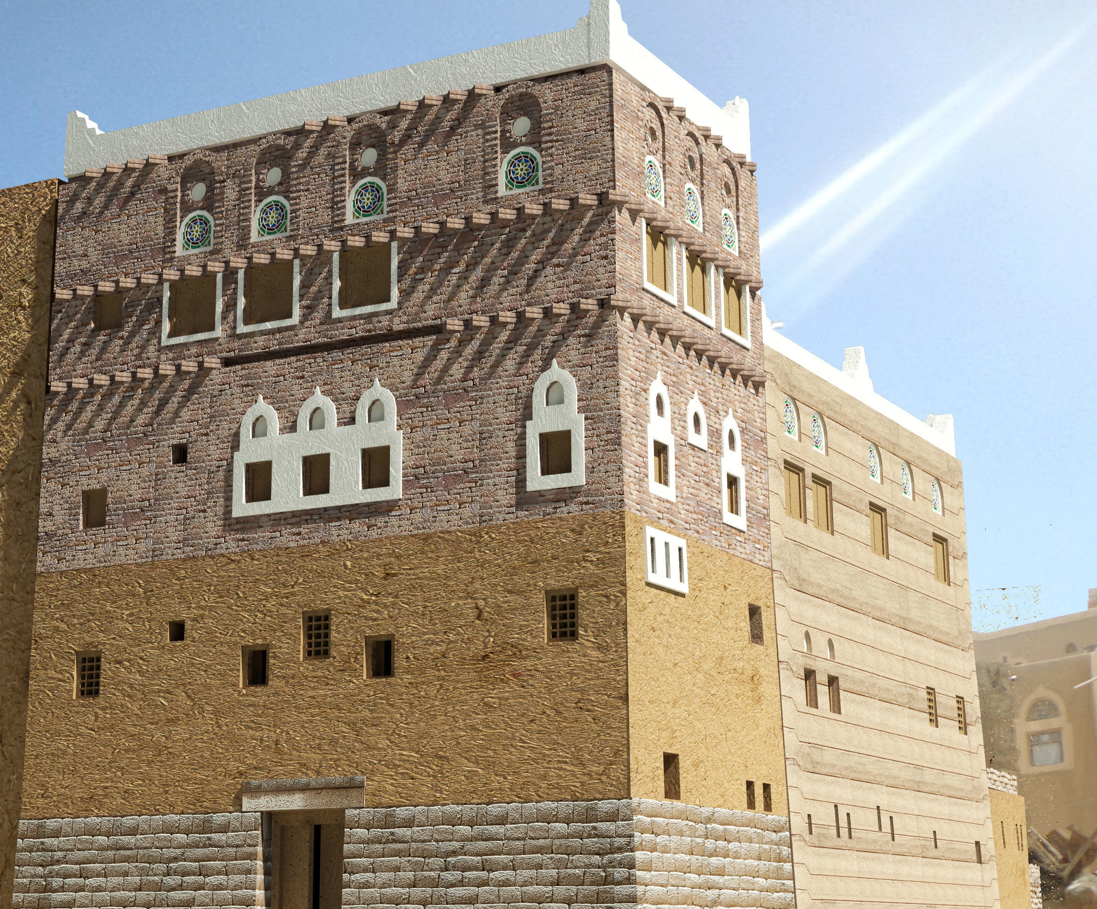 Historical Yemeni house with high detailed exterior 3D model CGTrader