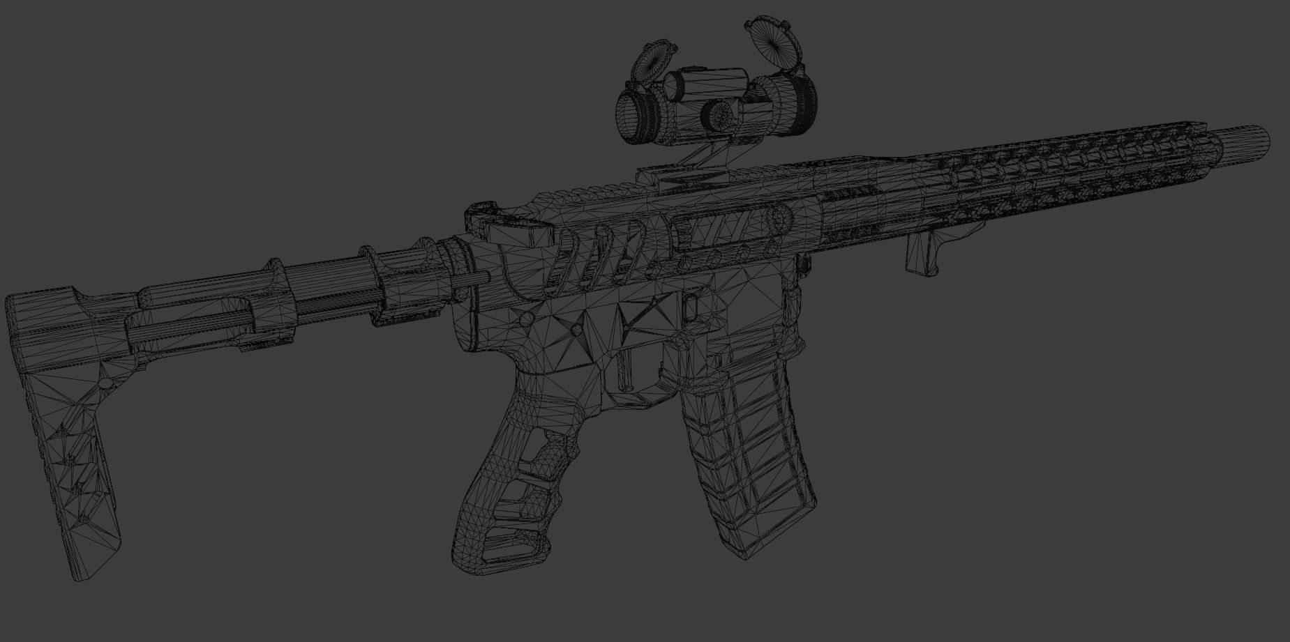 3D model Skeletonized AR15 Skelred VR / AR / low-poly | CGTrader