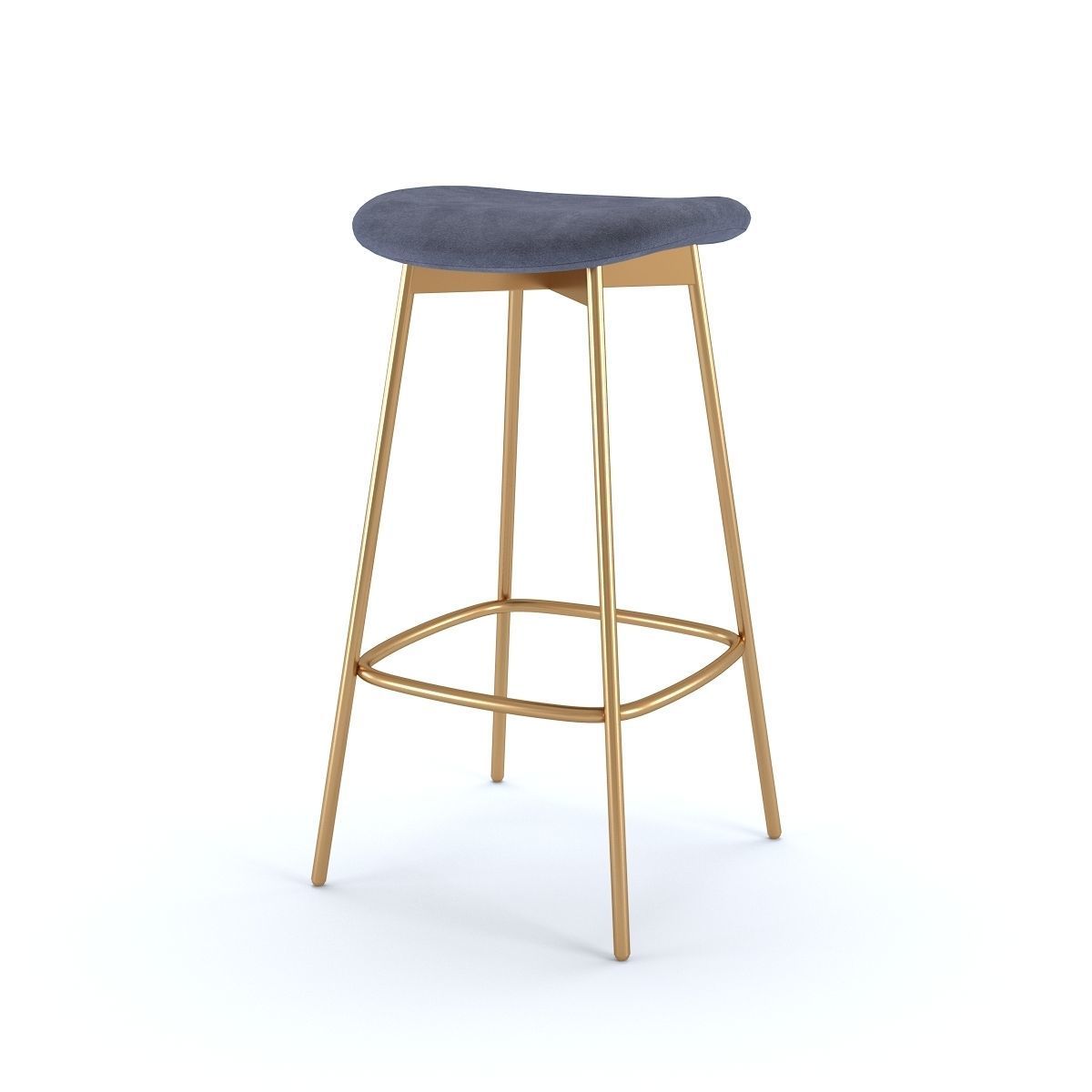 West Elm Modern Petal Bar Counter Stool 3D model CGTrader