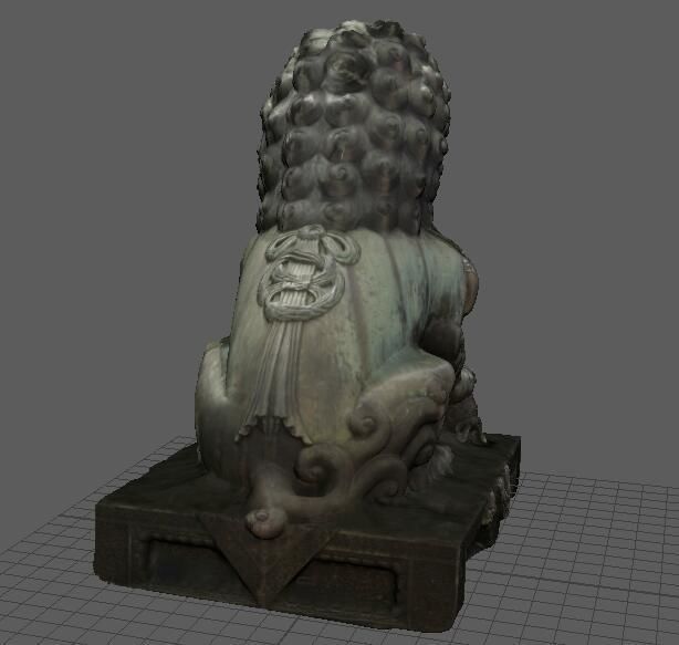 sculpture chinese lion statue 3D model CGTrader