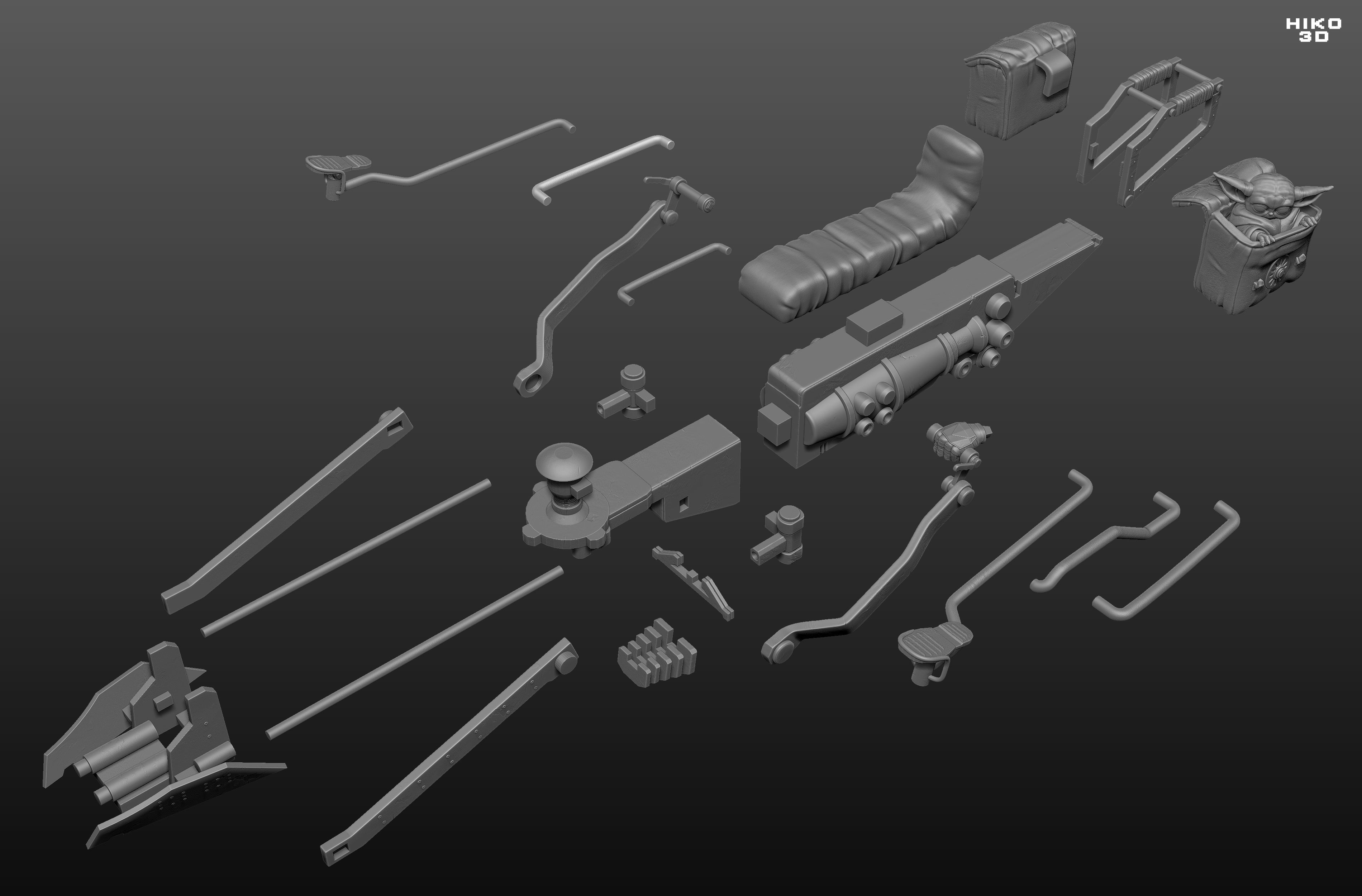 The Mandalorian Diorama 1-6 Scale - 3D model 3D printable | CGTrader