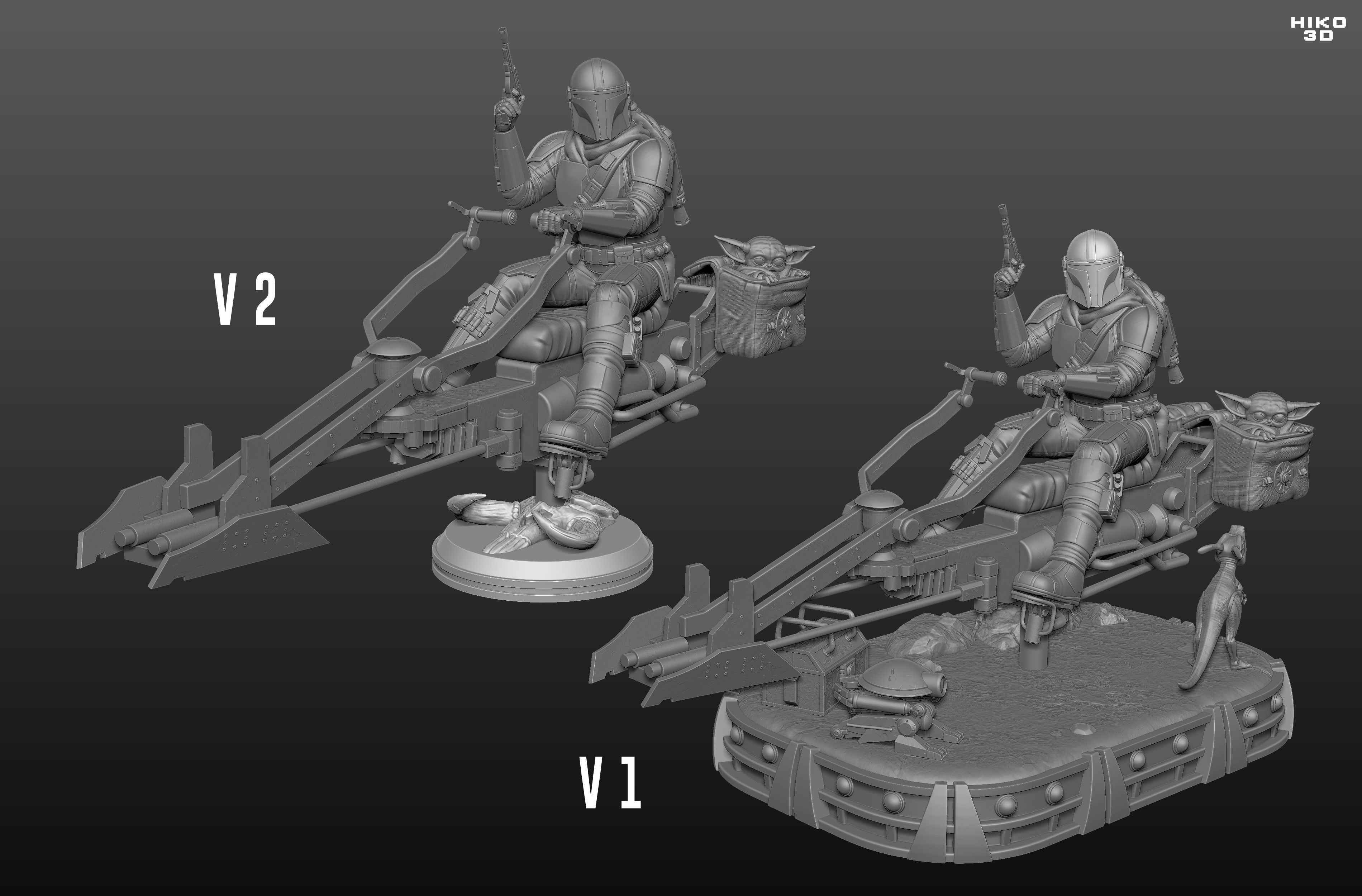 The Mandalorian Diorama 1-6 Scale - 3D model 3D printable | CGTrader