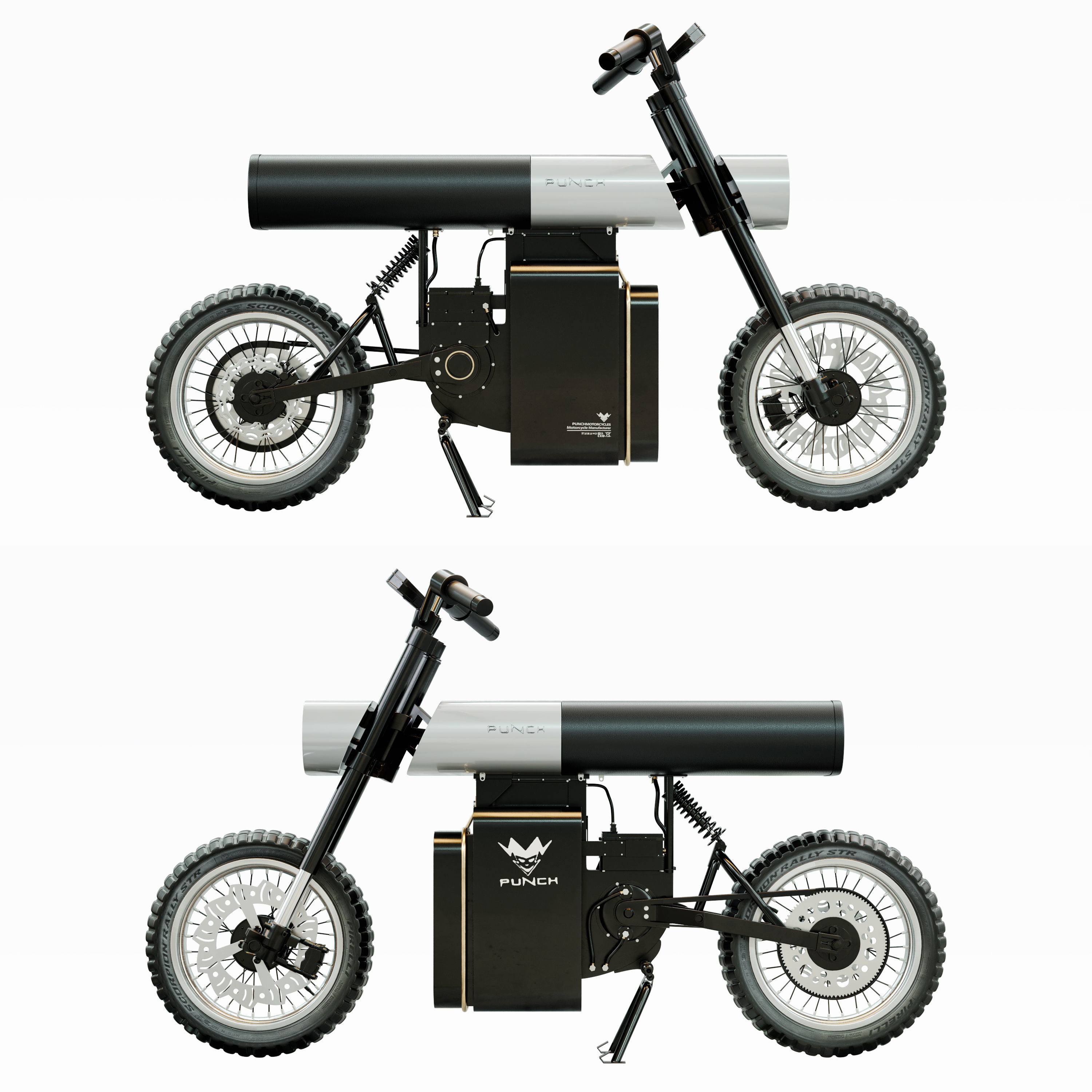 Punch Electric Motorcycle 3D Model 3D model CGTrader