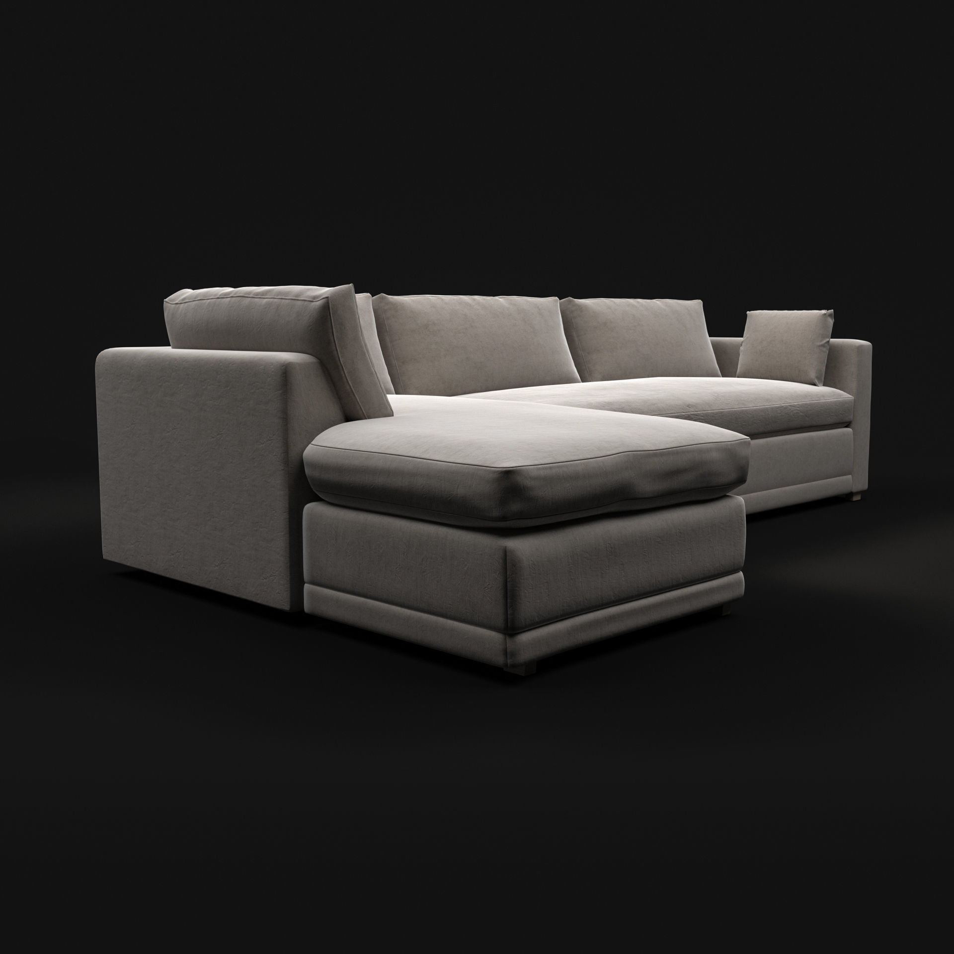 Sylvie Slipcover Bench Cushion Sofa by Robin Bruce 3D model CGTrader