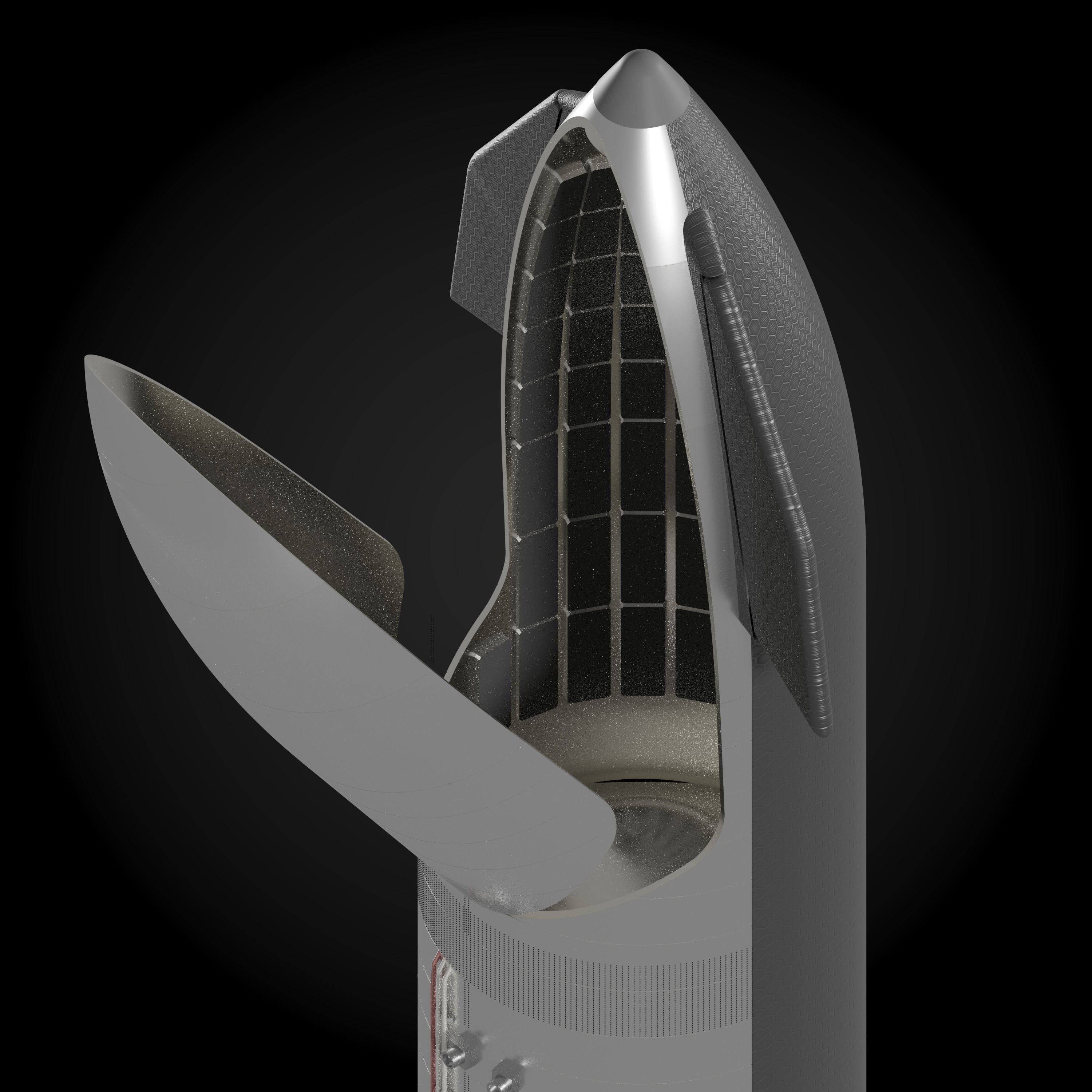 SpaceX Starship rocket 3D model CGTrader