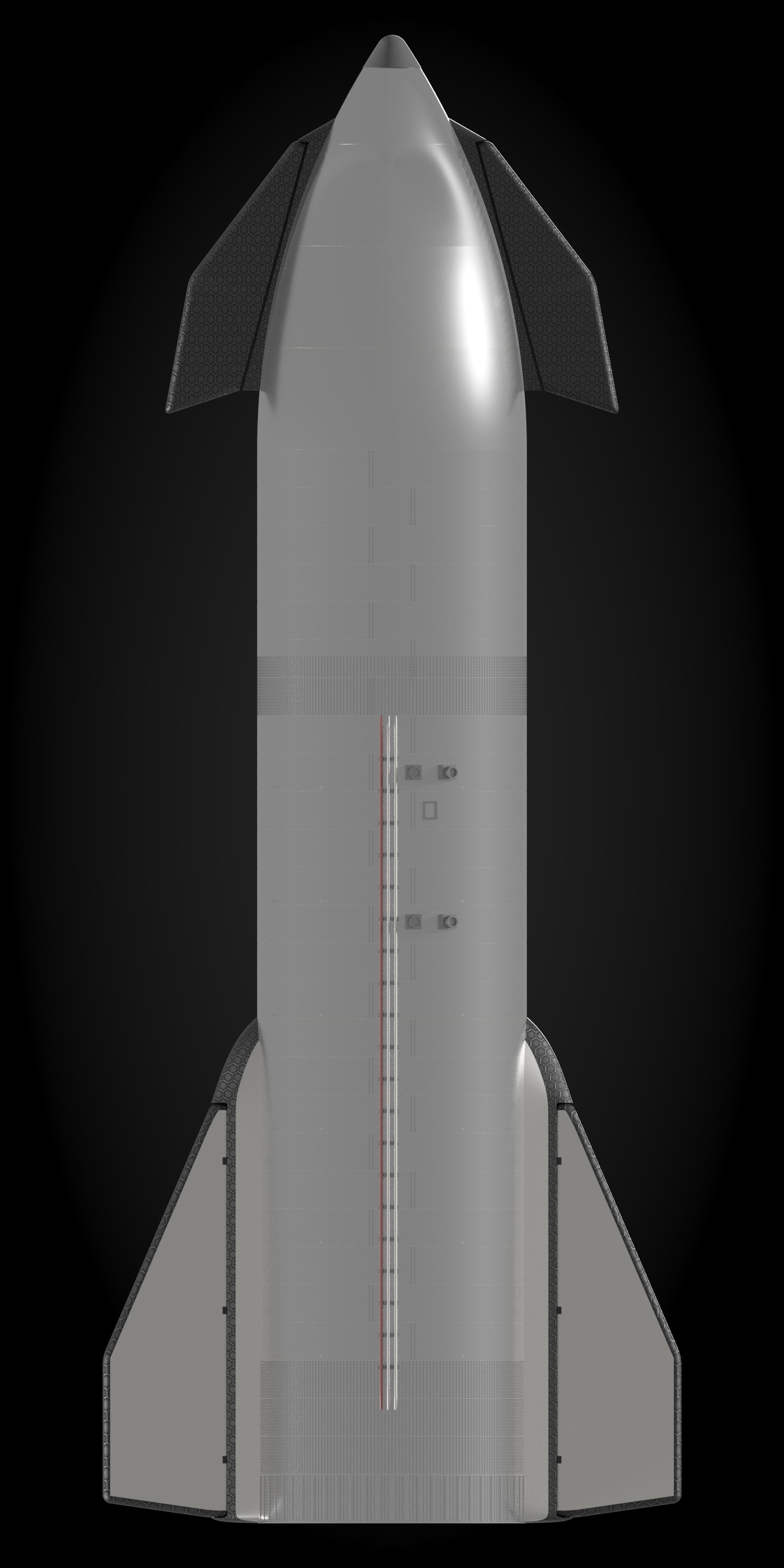 SpaceX Starship rocket 3D model CGTrader