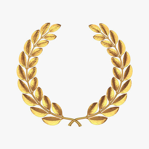 Gold laurel wreath 3D model | CGTrader