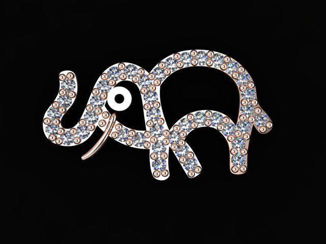 Elephant pendant earrings