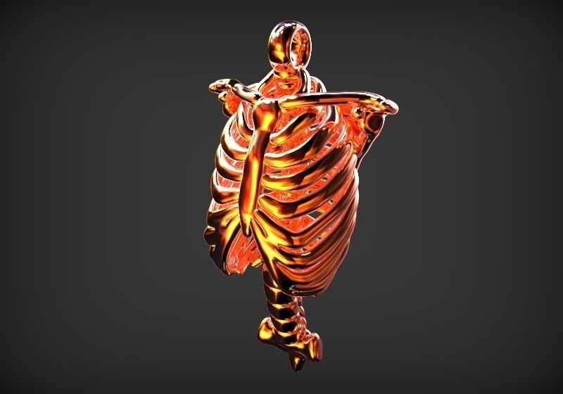 HUMAN RIB SHAPE PENDANT