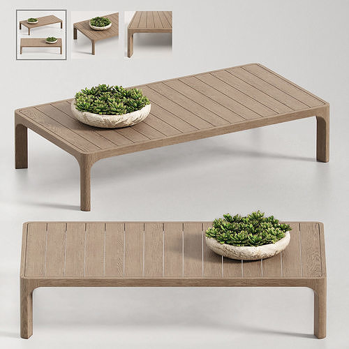 MALTA TEAK COFFEE TABLE 3D model CGTrader