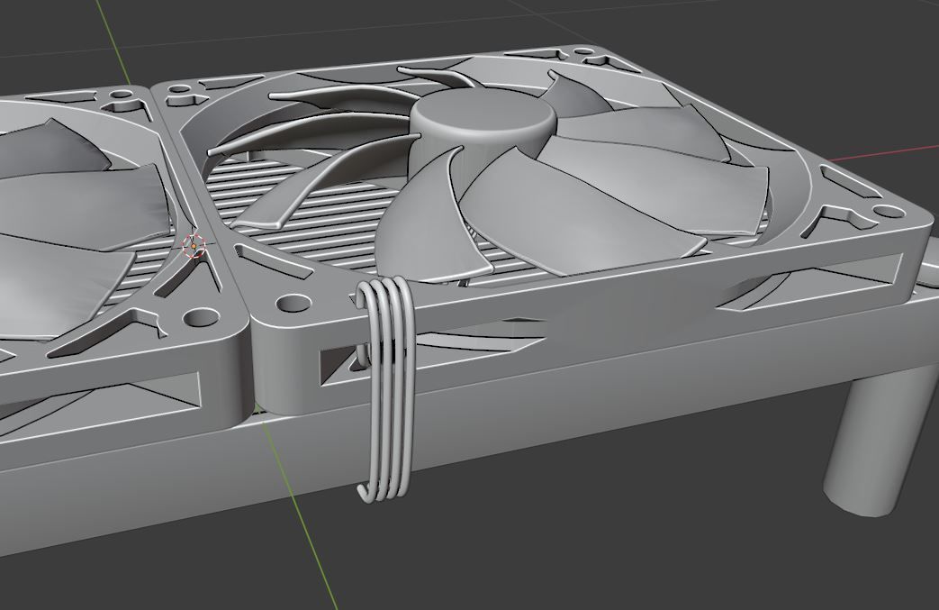 Radiator with fans free 3D model | CGTrader