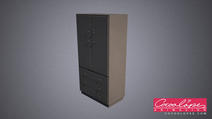 Kids Wardrobe 01 3d Cgtrader