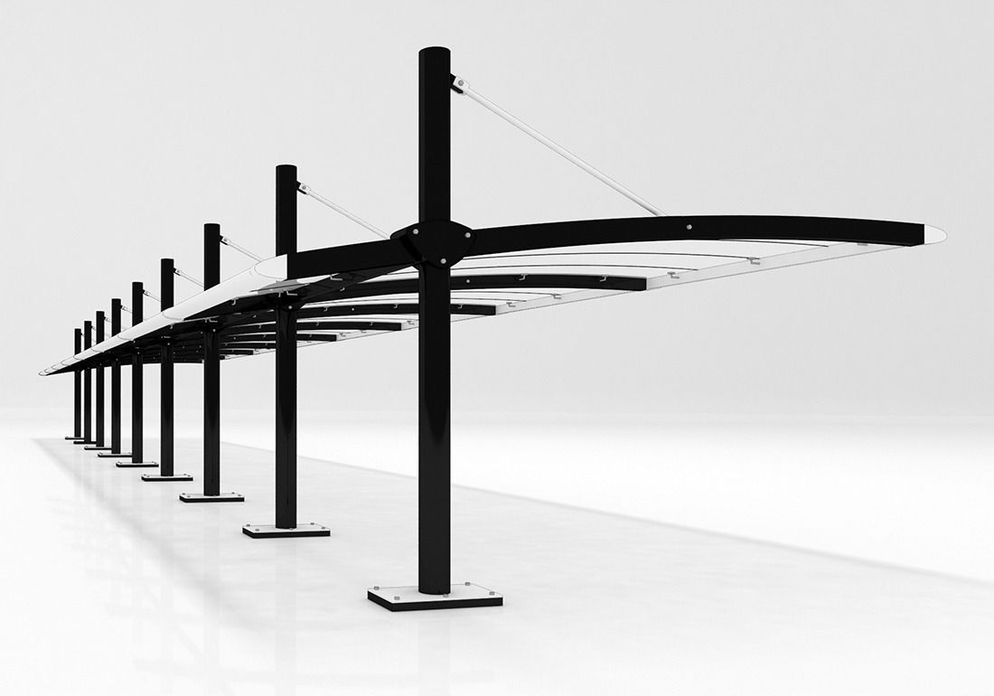 Covered parking 3D model CGTrader