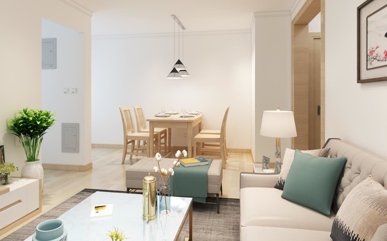 Modern and simple apartment design 3D CGTrader