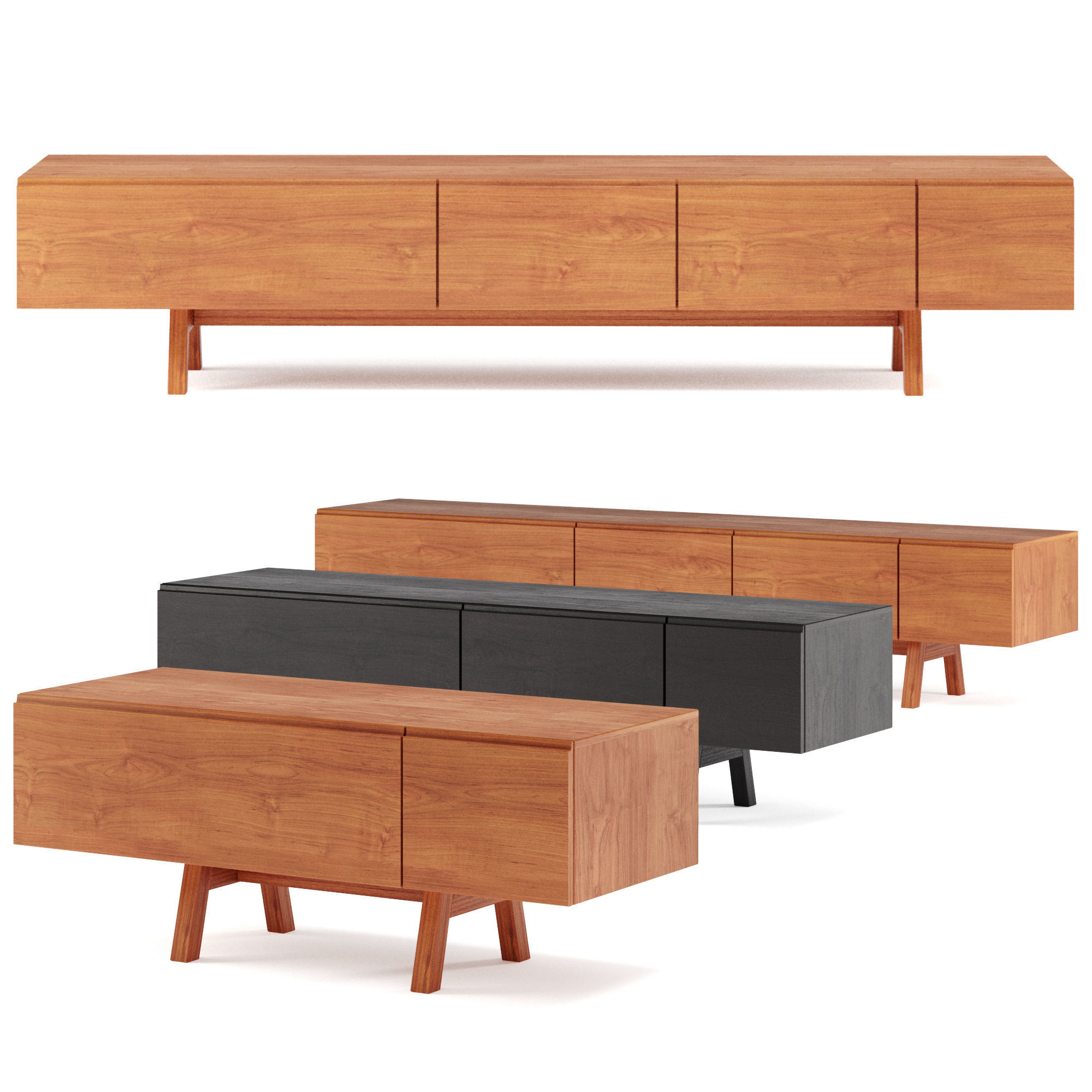 Sidebar No7- ZEITRAUM sideboard with drawers Low-poly 3D model