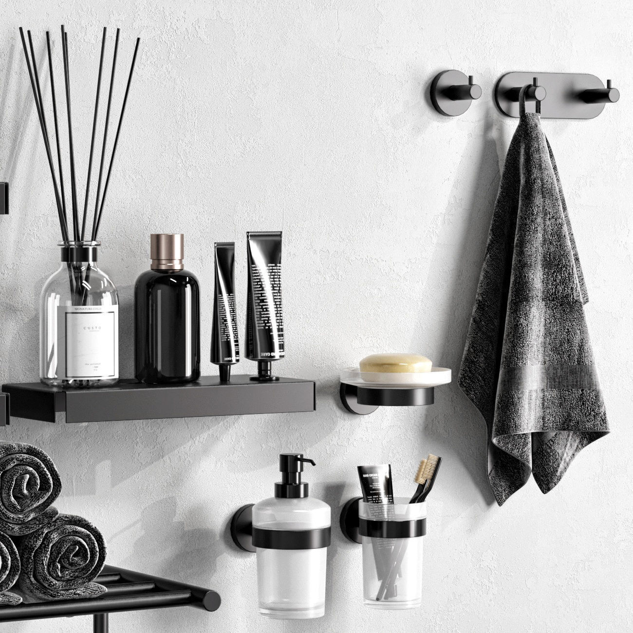 INDA GEALUNA bathroom accessories 3D model CGTrader