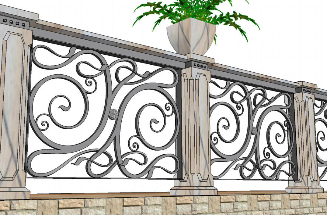 Railing jungle 3D model CGTrader