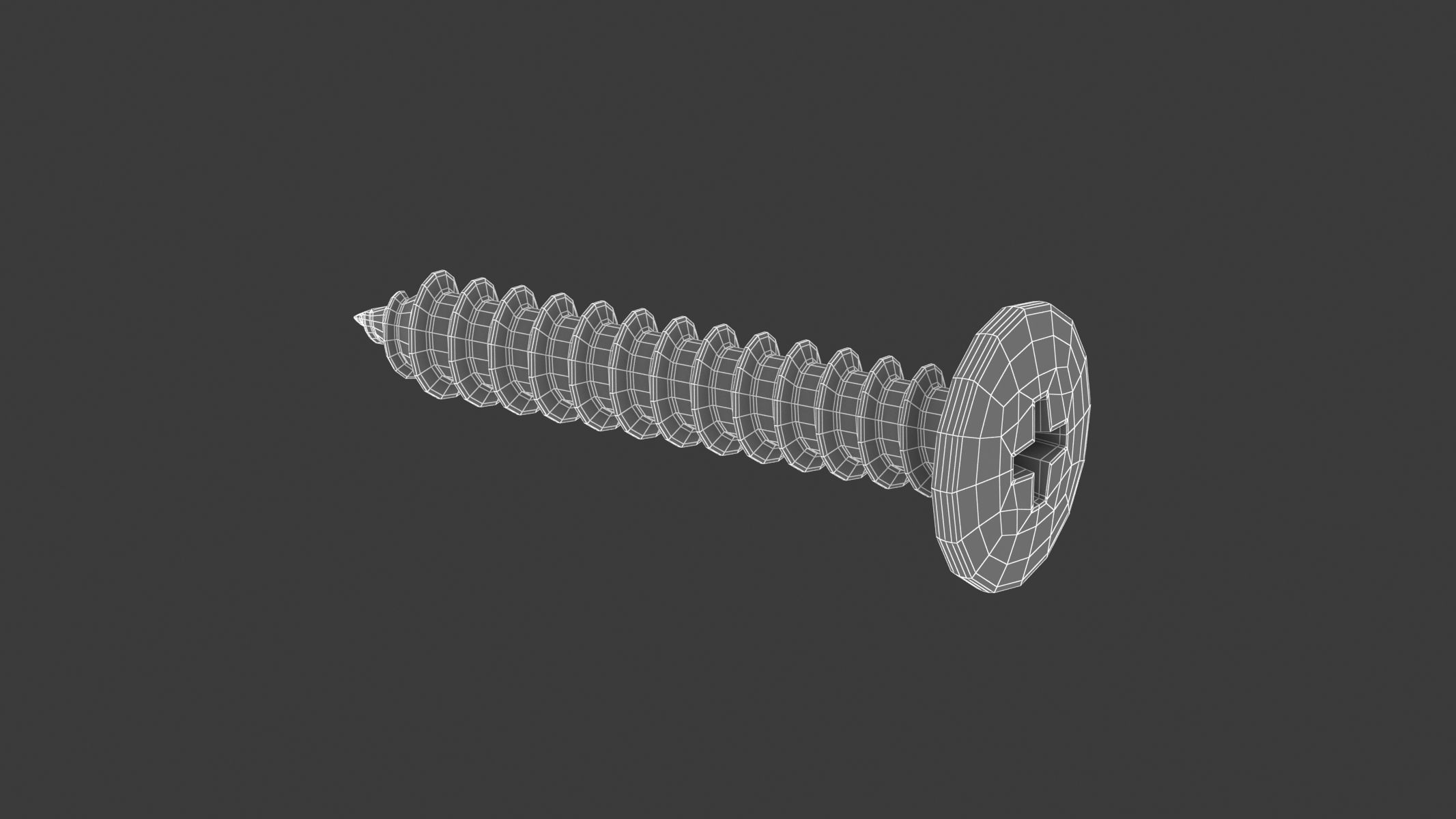 Sheet Metal Screw 3D model CGTrader