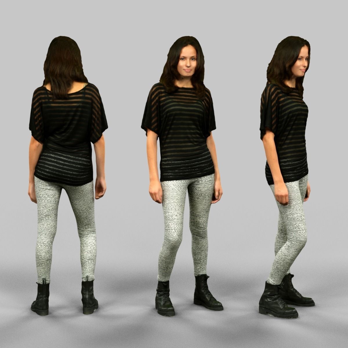 Girl in White Legging