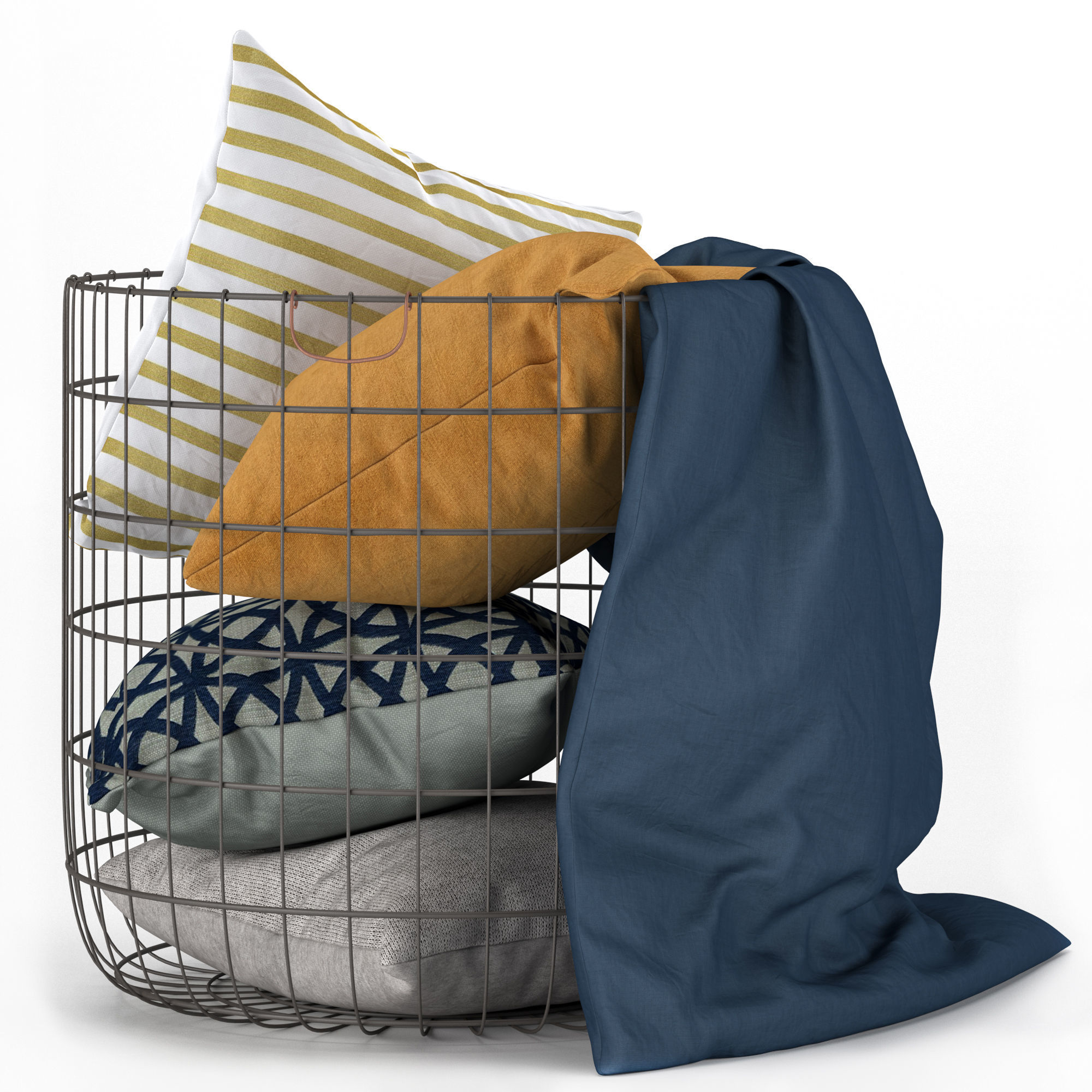 3D fabric pillowbasket CGTrader