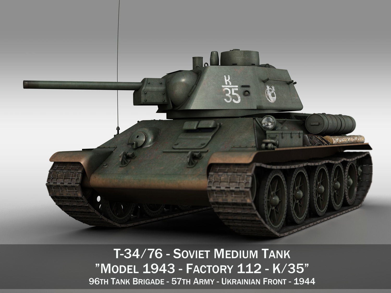 T-34-76 - Model 1943 - Soviet medium tank - K35