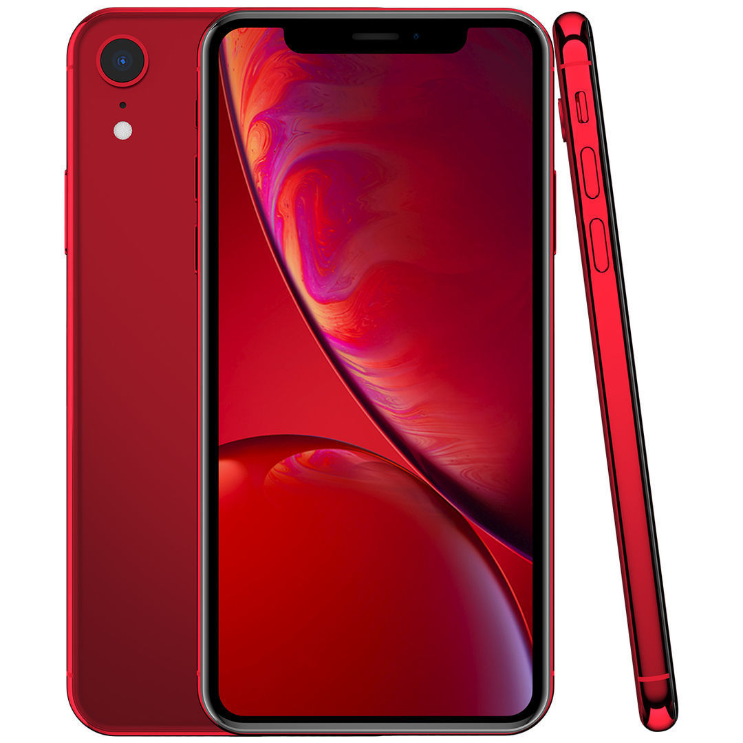 3D model Apple iPhone XR Red VR / AR / lowpoly CGTrader