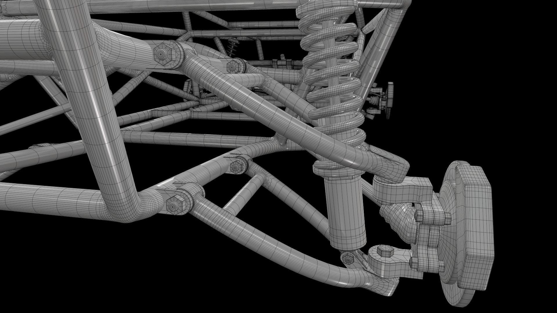 Buggy frame with suspension 3D model | CGTrader
