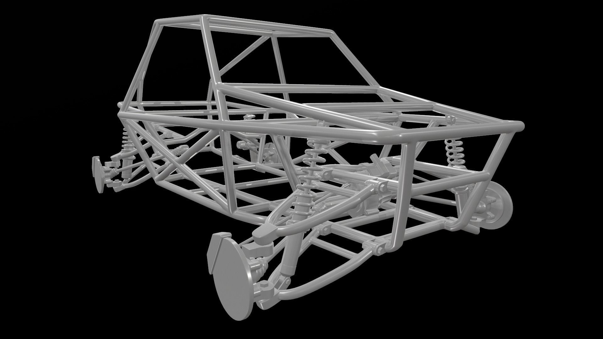 Buggy frame with suspension 3D model | CGTrader