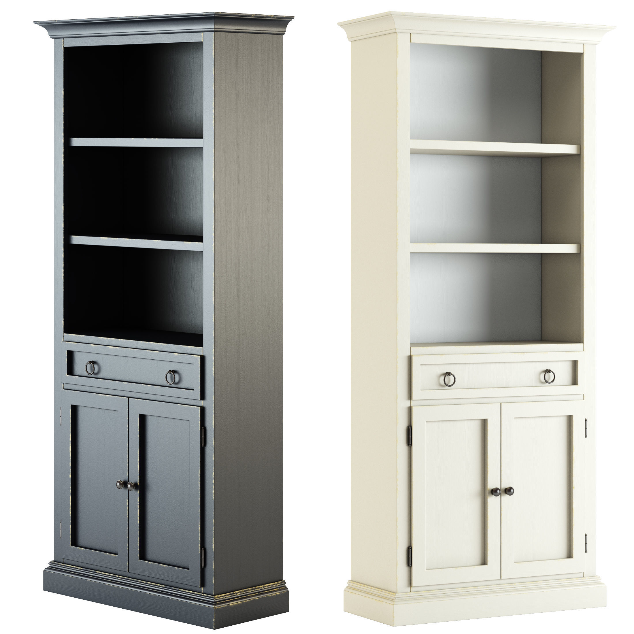 Crate and Barrel Cameo Storage Bookcase 3D model CGTrader