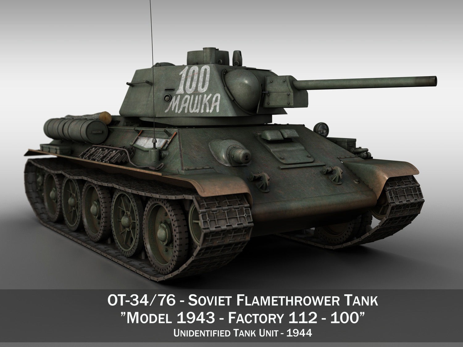 OT-34-76 - Soviet Flamethrower Tank - 100
