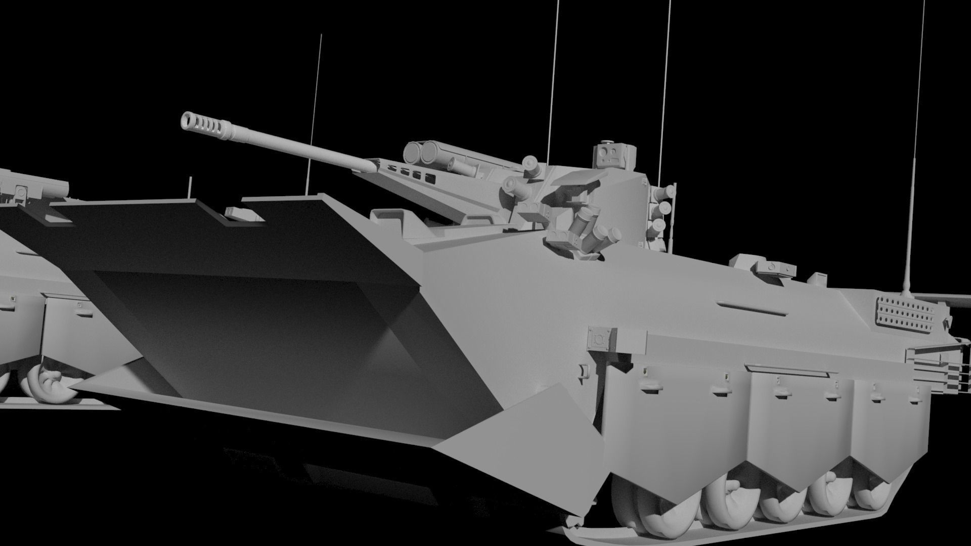 BMMP1 amphibious infantry fighting vehicle 3D model CGTrader