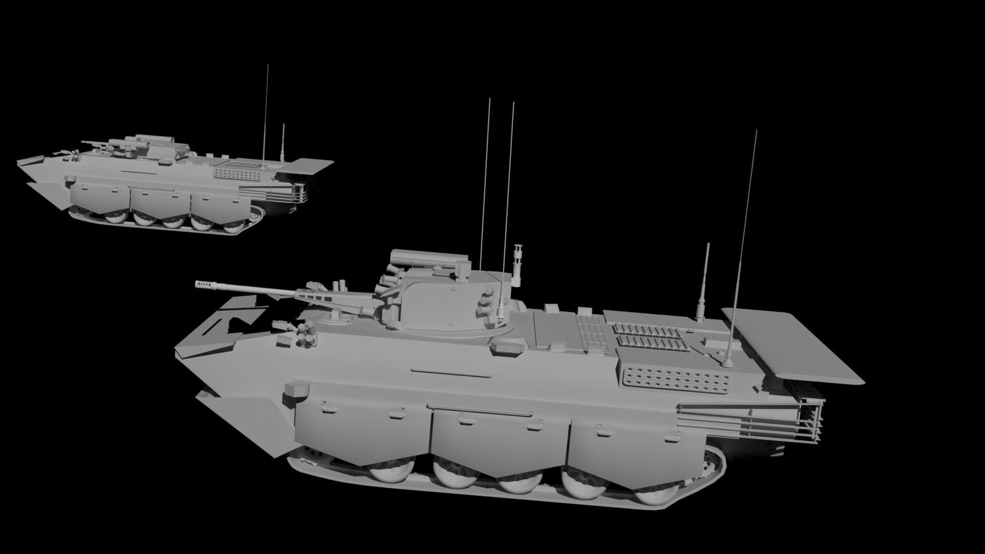 BMMP1 amphibious infantry fighting vehicle 3D model CGTrader